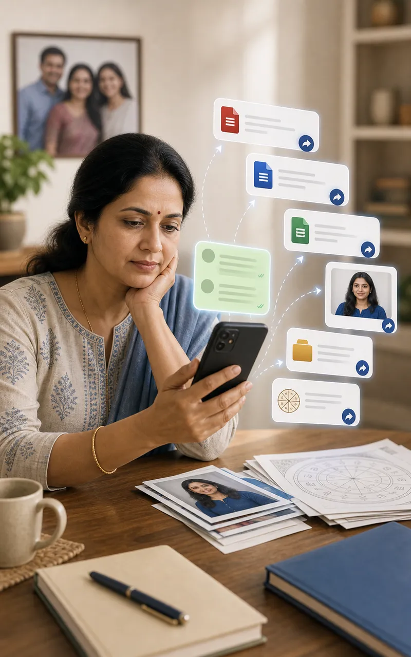 Parents already use WhatsApp to share marriage profiles.